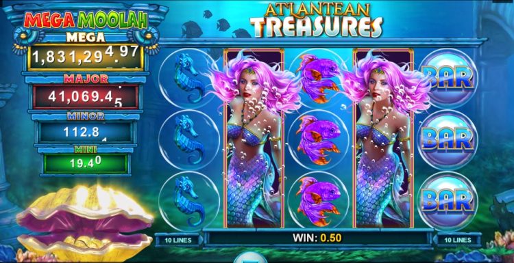 Atlantean Treasures online slot gameplay