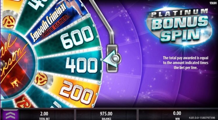 Michael Jackson King of Pop online slot bonus