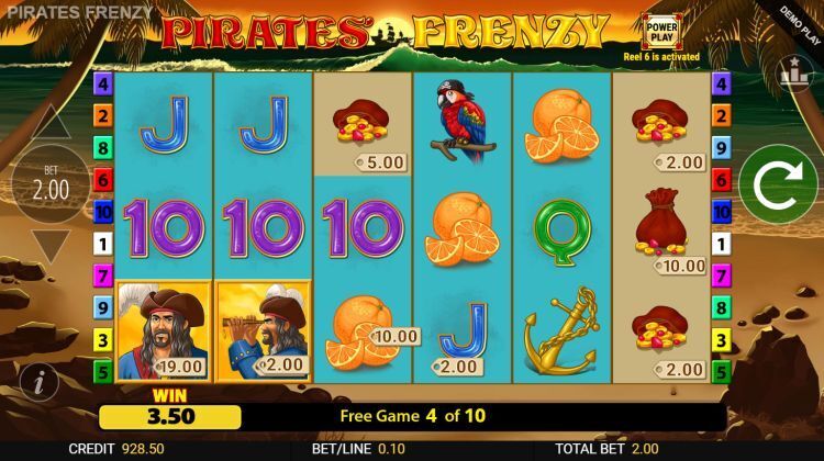 Pirates Frenzy Blueprint Gaming slot bonus win