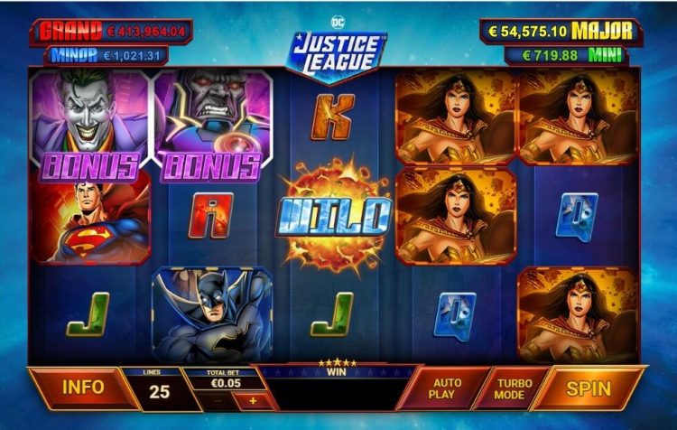 Justice League Comic slot review Playtech