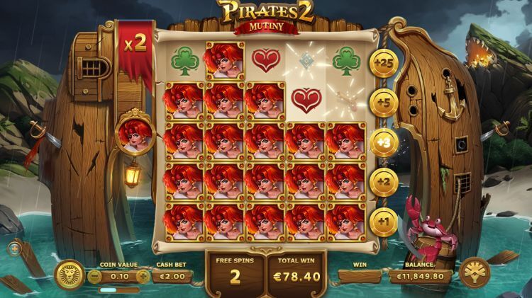 Pirates 2: Mutiny slot Free Spins bonus