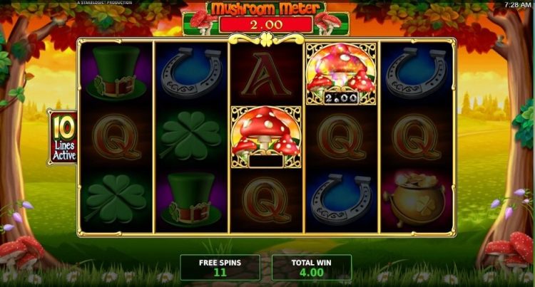 Lucky Mushrooms Deluxe online slot gameplay