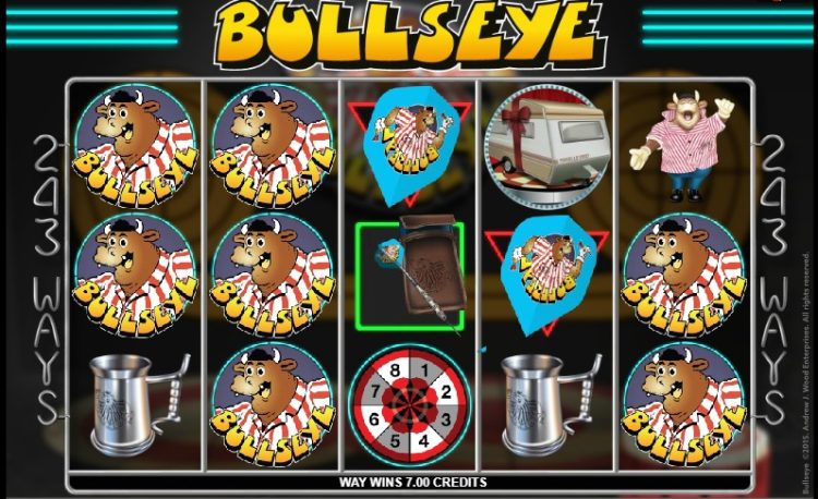 Bullseye online slot gameplay