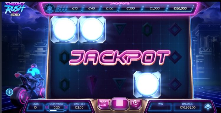 Neon Rush Splitz slot jackpot bonus win