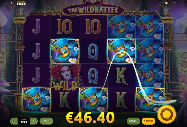 The Wild Hatter slot feature win