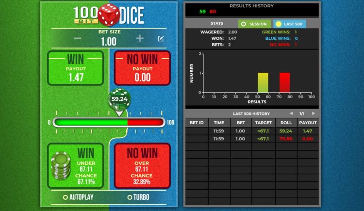 Beste 100 Bit Dice Strategie