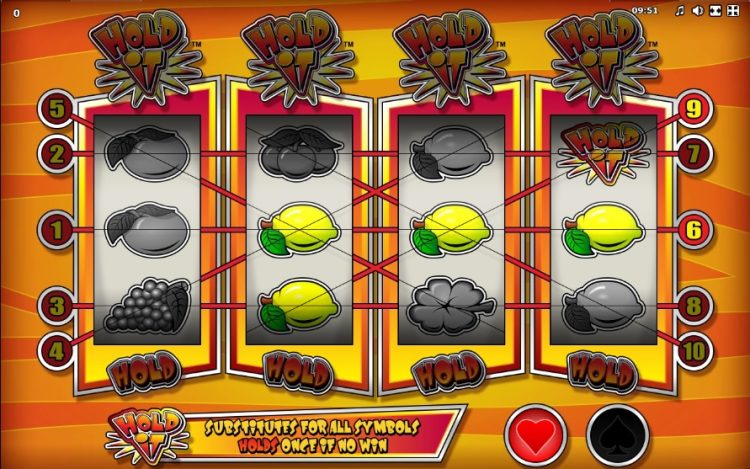 Hold It online slot gameplay