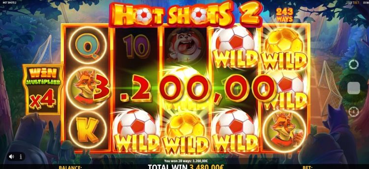 Hot Shots 2 slot big win