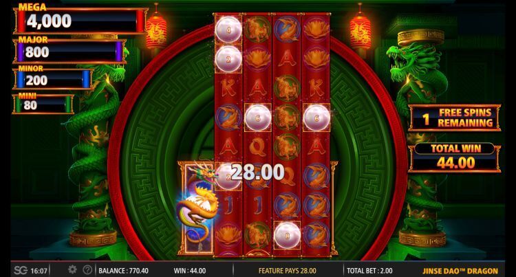 Jinse Dao Dragon slot Free Spins bonus