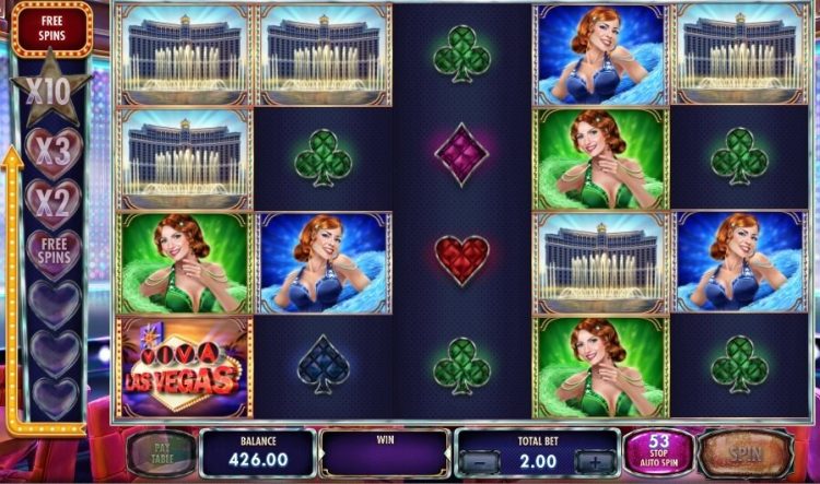 Viva Las Vegas online slot gameplay