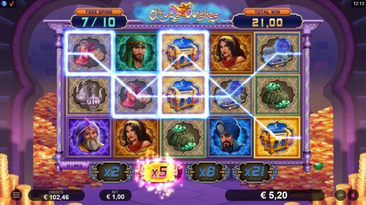 Aliya's Wishes slot Free Spins win