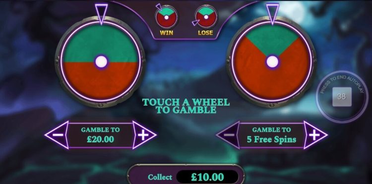 Book of Halloween slot gamble feature