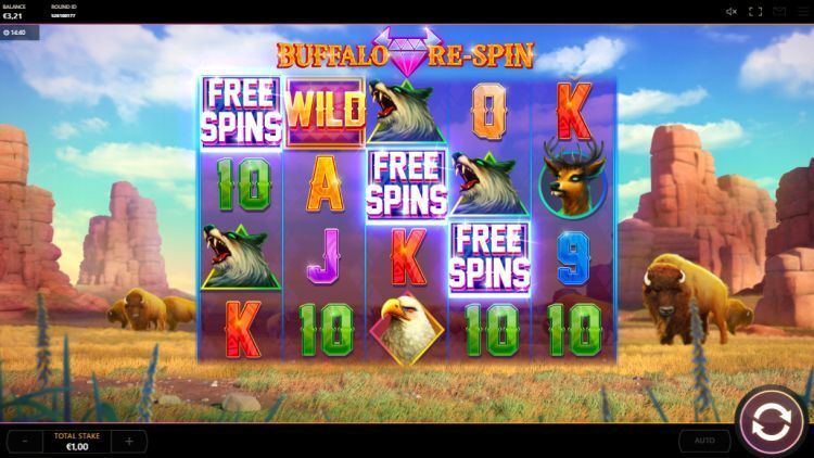 Buffalo Re-spin slot bonus trigger