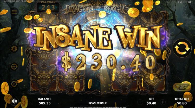 Dragons and Magic slot insane win