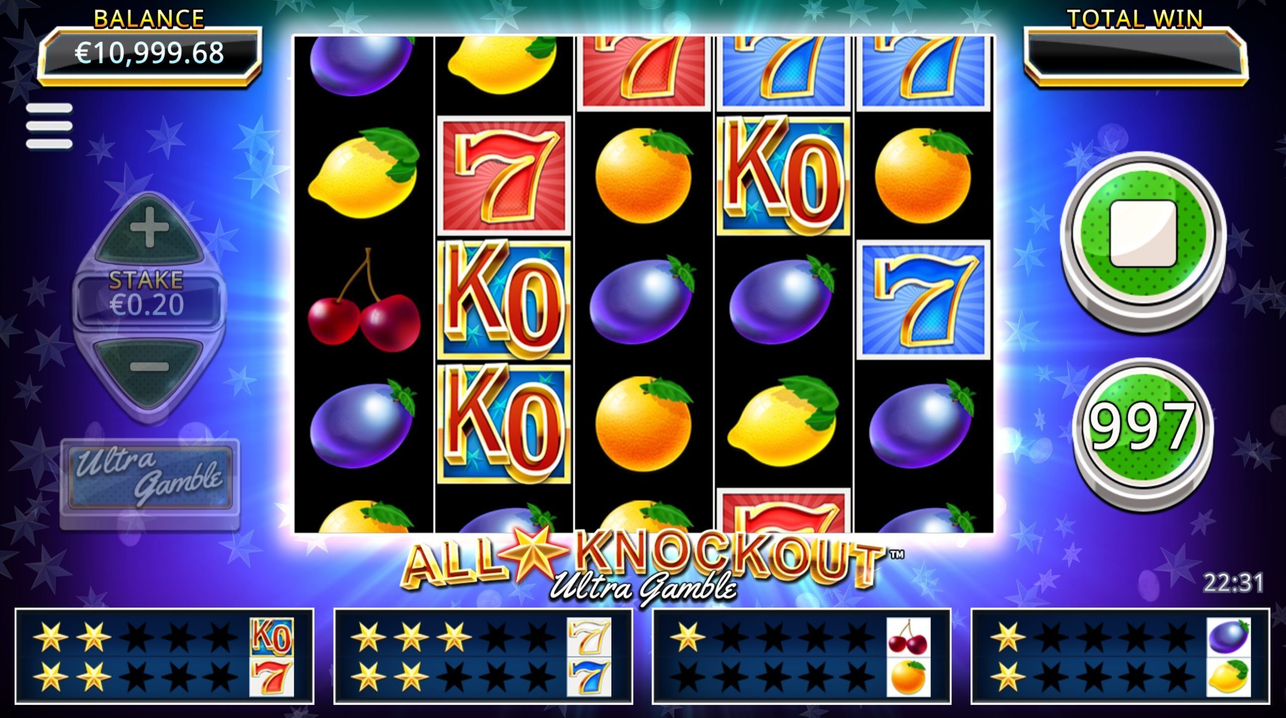 All Star Knock Out Ultra Gamble