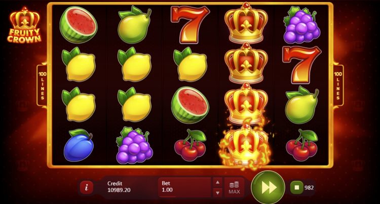 Fruity Crown Playson slot gameplay