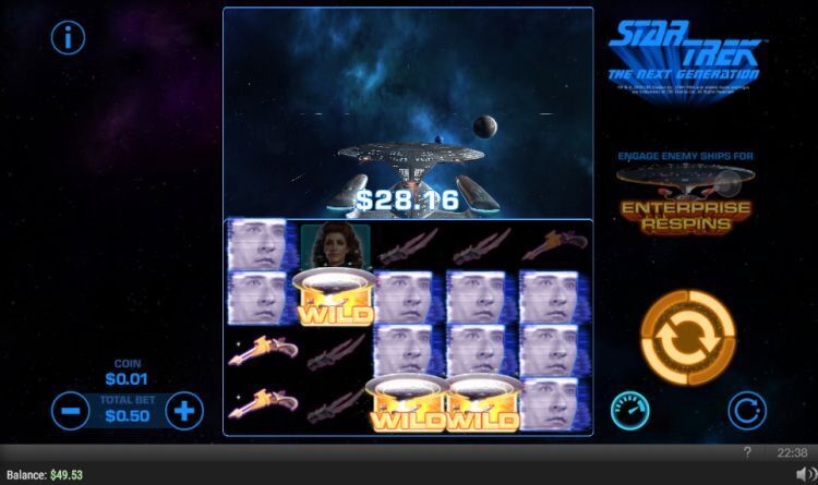 Star Trek The Next Generation skywind slot big win