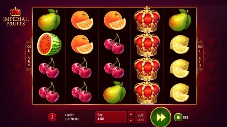 Imperial Fruits 100 Lines online slot gameplay