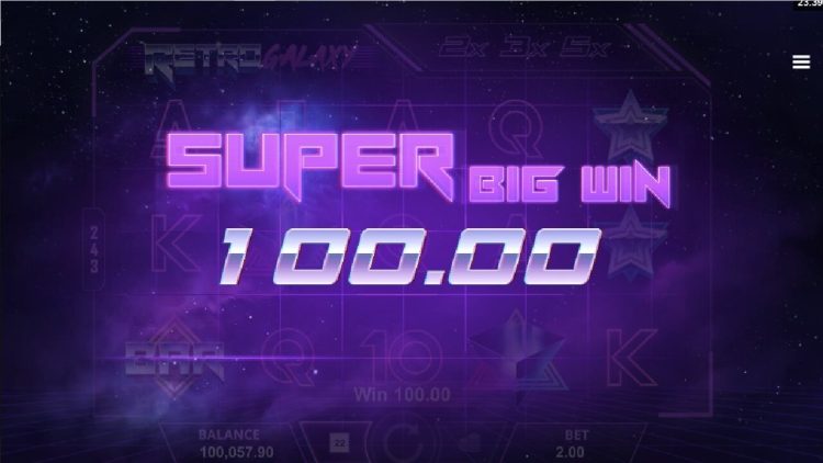 Retro Galaxy slot gameplay super big win