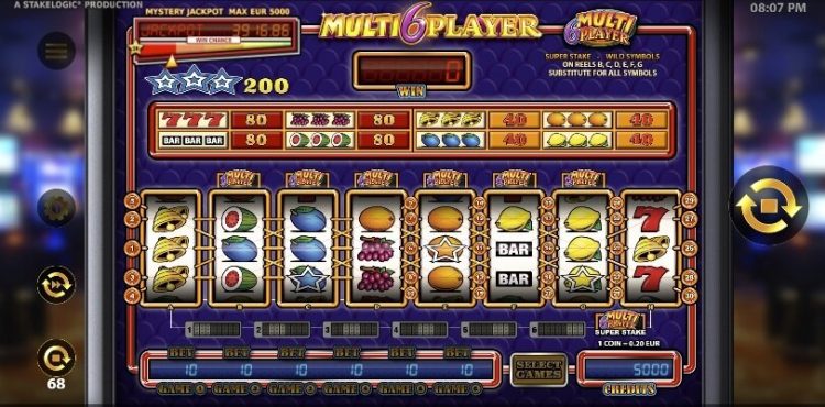 Multi 6 Player Superstake slot