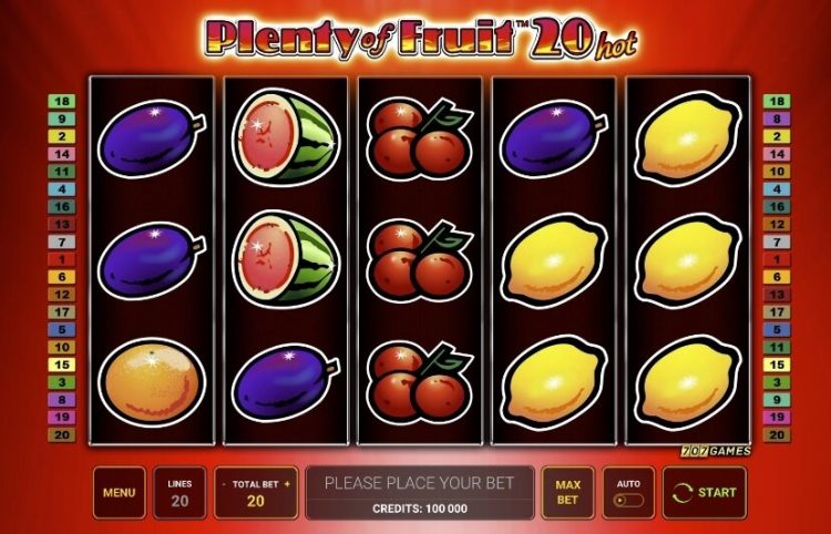 Plenty of Fruit 20 Hot - Gameplay