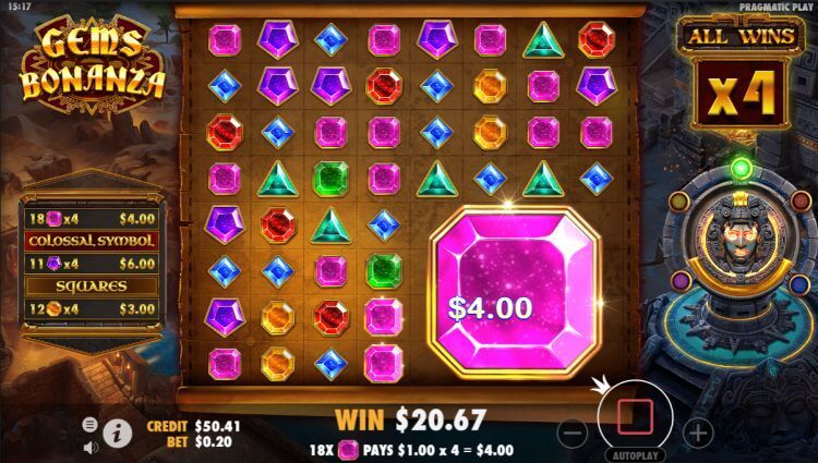 Gems bonanza slot review feature