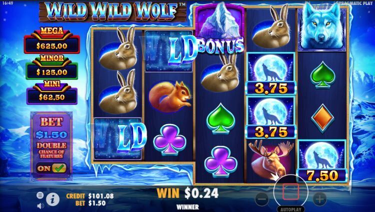 Wild Wild Wolf slot bonus trigger