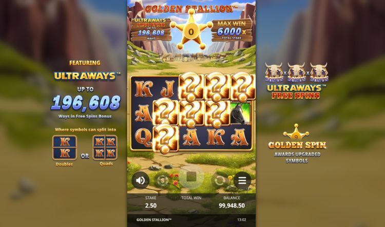 Golden Stallion Ultraways microgaming slot