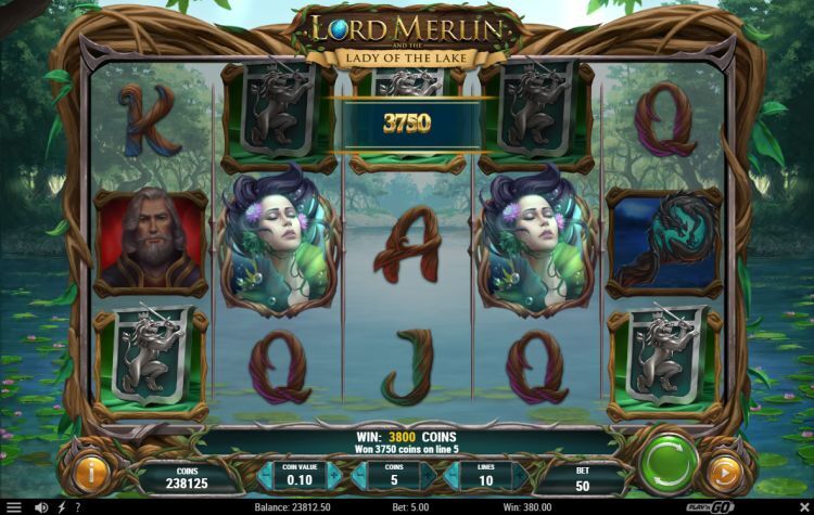 Lord Merlin and the lady of the Lake slot big win