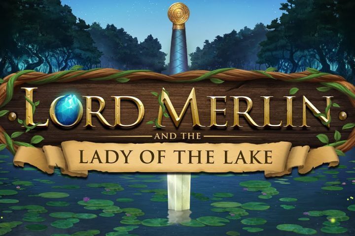 Lord Merlin and the lady of the Lake slot logo