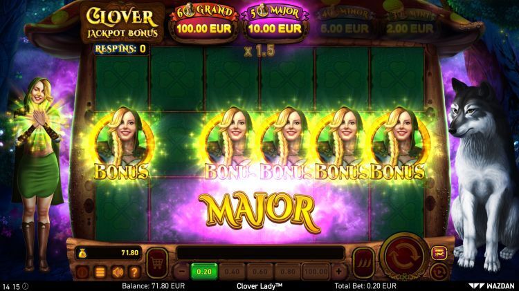 Clover Lady slot review Wazdan bonus win