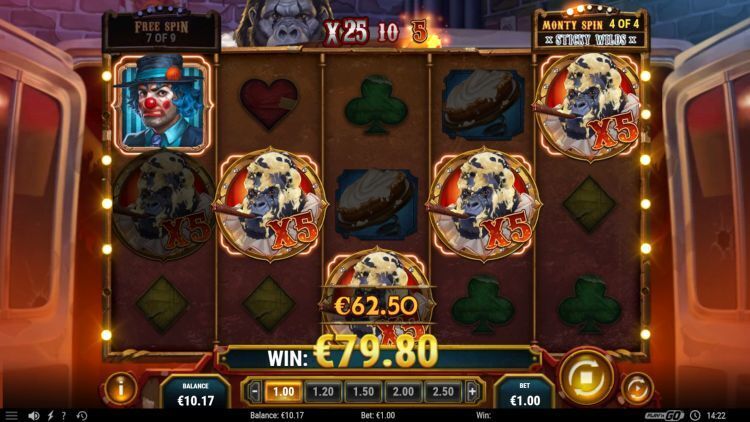 3 clown monty free spins win