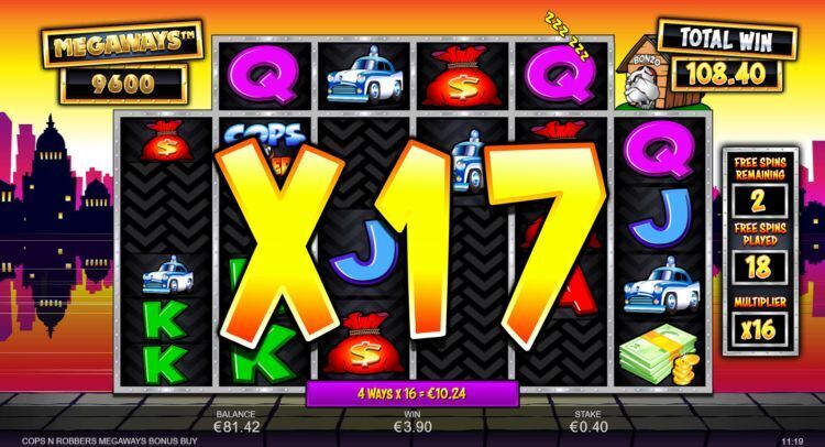 Cops n robbers megaways slot review win