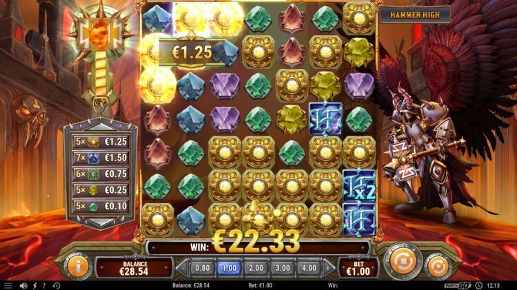 Hammerfall slot review Play'n GO bonus win