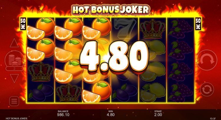 Hot Bonus Joker slot inspired win