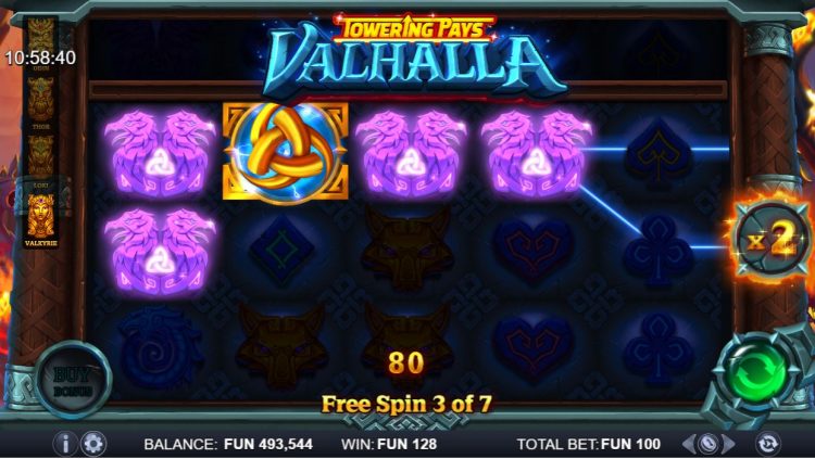 Towering Pays Valhalla Free Spins