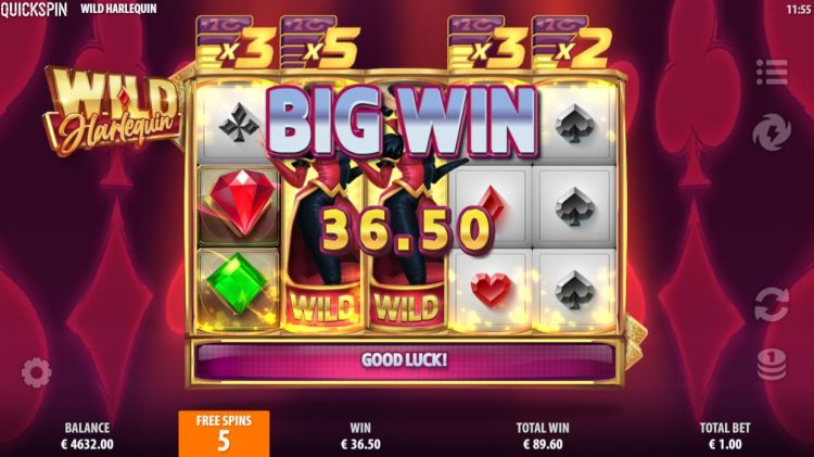 Wild Harlequin Free Spins