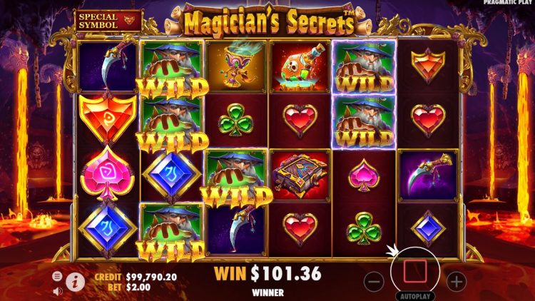 Magician's Secrets Free Spins sticky wilds