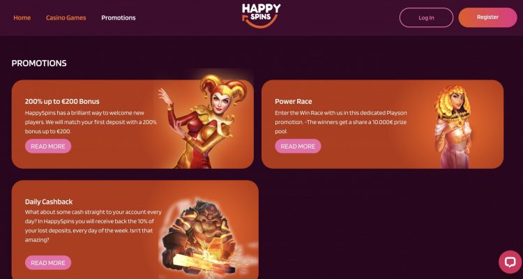 HappySpins Bonus