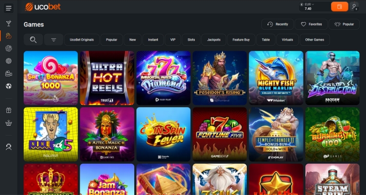 UcoBet Casino Spelaanbod