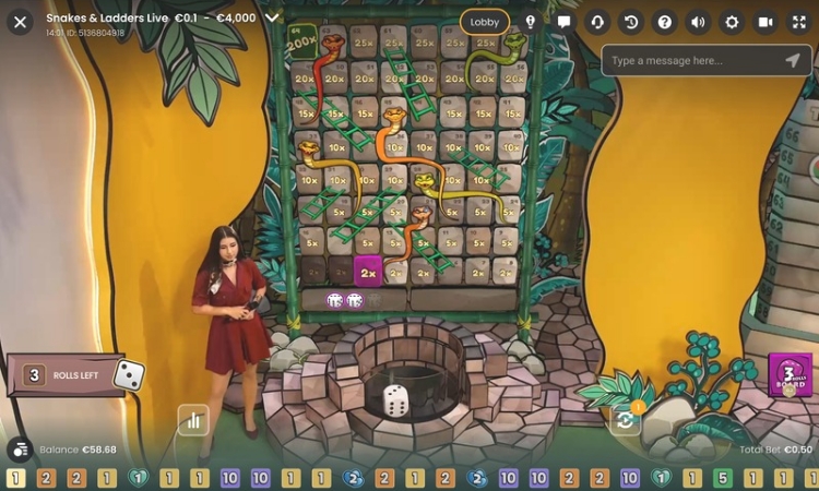 Snakes & Ladders Live Board Bonus