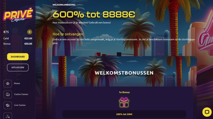 PrivéCasino Promoties en Bonussen