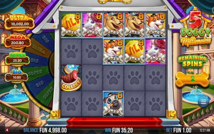 5 Doggy Millionaires Respin Bonus