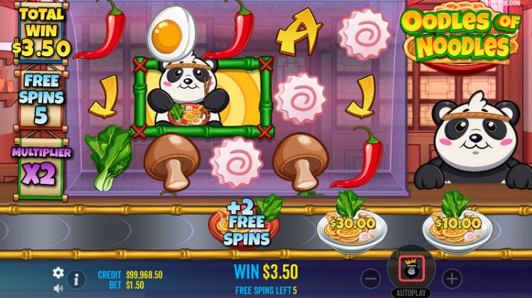 Oodles of Noodles Free Spins