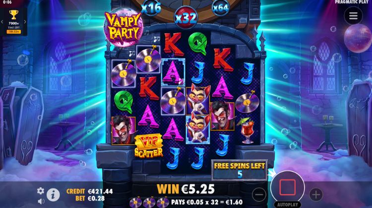 Vampy Party Free Spins Bonus