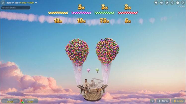 Balloon Race Top Up Multipliers