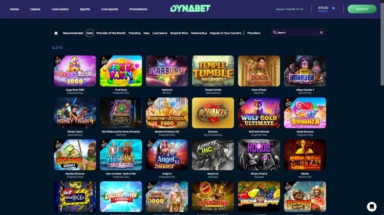 Dynabet Casino Spelaanbod