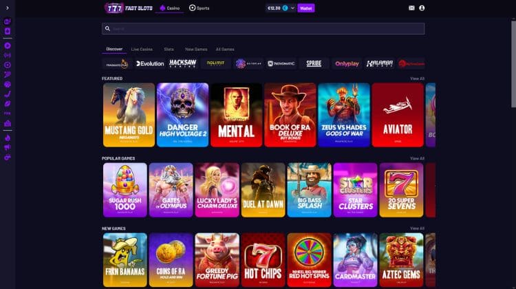 Fast Slots Casino Spelaanbod